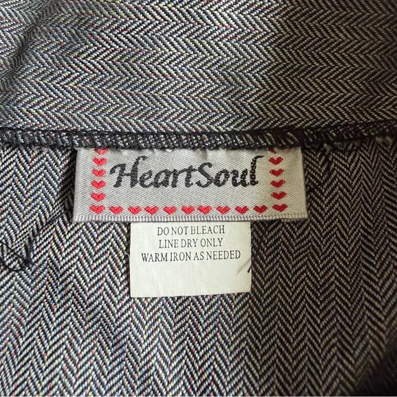 Heart soul Herringbone Gray Ruffled Mini Skirt Size Small S or 3 Academia Siren - Picture 4 of 8